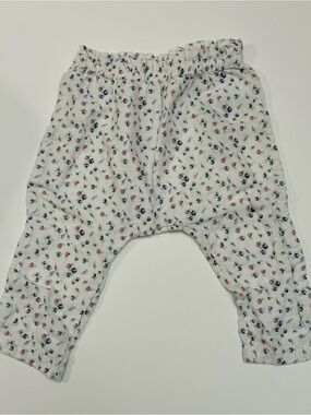 GAP White Floral Print Baby/Toddler Pants